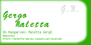 gergo maletta business card
